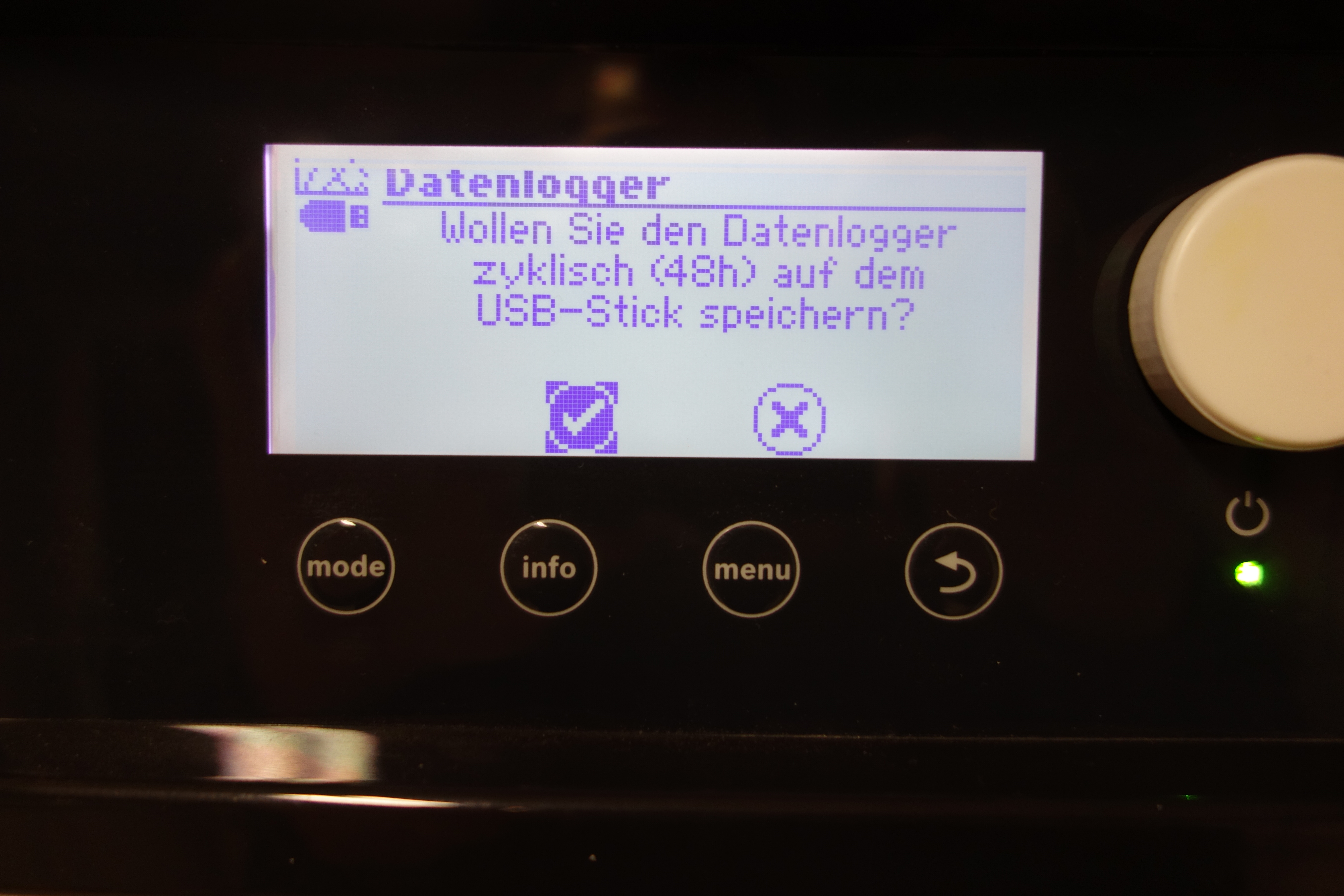 Bild 9: Zyklische Archvierung auf USB-Stick auswählen